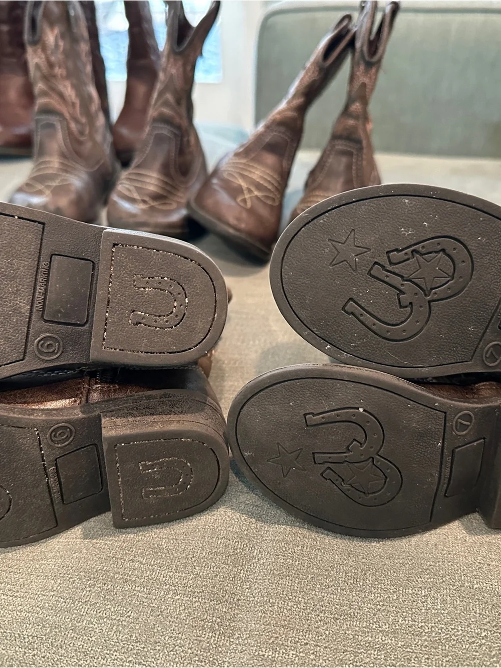 LOT of 8 pairs: Cherokee Toddler Western Cowboy Boots